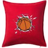 Basketbal lopta v triku - Vankúš 50x50 - 50x50 - Vrátane výplne ( Červená )