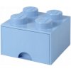 LEGO® úložný box s šuplíkem 25 x 25 x 18 cm světle modrá