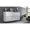 Cama Meble Závesná komoda GOYA biely mat/biely vysoký lesk/dub sonoma mat drevo 170 cm x 80 cm x 40 cm
