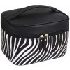 Kozmetická taška - kufrík, čierny zebra