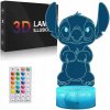 Nočná lampa 3D LED Stitch postavička USB darček pre dieťa