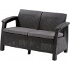 KETER CORFU LOVE SEAT Pohovka, 128 x 70 x 79cm, grafit/sivá 17197359