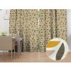 Biante Bavlnený záves Sandra SA-423 Zlato-hnedé listy na krémovom 140x160 cm
