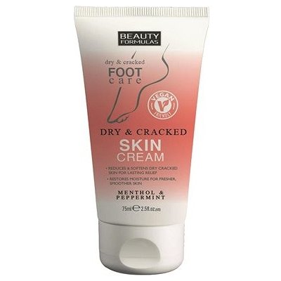 Beauty Formulas krém na nohy pre suchú a popraskanú pokožku Menthol & Peppermint 75 ml