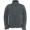 B&C | Hooded Softshell /men, Pánska 3-vrstvová softshellová bunda s kapucňou, sivá dark, M