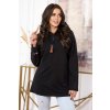 Fashionweek Mikina s kapucňou Oversized bavlnená K0160 čierna