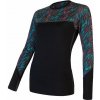 Tričko dlhé dámske SENSOR MERINO IMPRESS čierna/stripes M