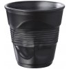 REVOL Šálka na espresso FROISSÉS 80 ml, saténová čierna, porcelán