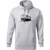 Vlak 152 - Mikina pánska Cape s kapucňou - 2XL ( Svetlosivý melír )