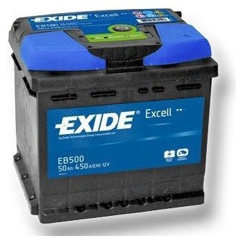 079SE EXIDE EB500 EXCELL Batteria 12V 50Ah 450A B13 Accumulatore  piombo-acido