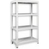 Kovový regál do garáže Biedrax 40 x 60 x 180 cm, biely - 4 police kovové