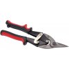 Nožnice na plech prevodové ľavé 250 mm, červená rukoväť, XL-TOOLS