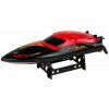 LEAN Toys 15355 Diaľkovo ovládaná motorová loď R/C 2,4 GHz, červená