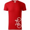 Bicykel na výšku - Tričko z organickej bavlny - M ( Červená )