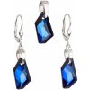 Súprava šperkov s kryštálmi Swarovski náušnice a prívesok modrý kryštál 39039.5