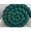 Vulpi Mantinel do postieľky Vrkoč 350 cm Handmade Farba: smaragdová