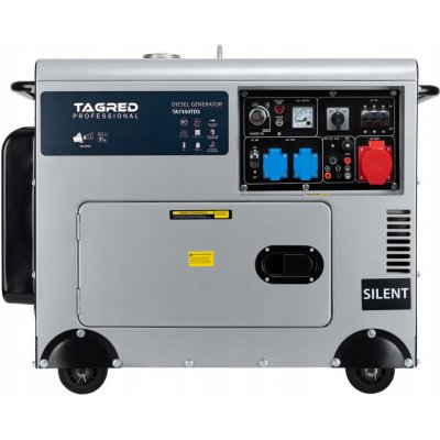 Tagred Naftový Generátor prúdu elektrocentrála AVR 5000W 230V/400V + KOLIESKA TA7350TDS