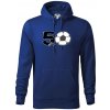 Futbal okrúhle narodeniny 50 - Mikina pánska Cape s kapucňou - XL ( Kráľovská modrá )