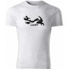 T-ričko BMW half pánske tričko bledosivá