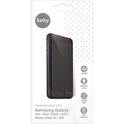 SETTY tvrdené sklo 2,5 D pre Samsung Galaxy A52 4G / A52 5G / A52S 5G / A53 5G / Redmi GSM171629