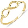 Lillian Vassago Minimalistický celozlatý prsteň so symbolom Nekonečna LLV85 GR012