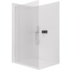 CERANO - Sprchová zástena Walk-in Crystal Ľ/P - 8 mm - bezvzperový systém - čierna matná, ryhované sklo - 160x200 cm