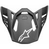 ALPINESTARS šilt pre prilby SUPERTECH S-M10 a S-M8 SOLID, ALPINESTARS (čierny matný, verzia ECE 22.05)