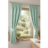 Látka alebo dekoračný záves polycotton, Zámocké kvietie zelené, šírka 160 cm