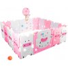 Aga4Kids plastová ohrádka 186 x 156 x 64 cm Ružová