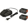 Akumulátor a nabíjačka Gardena štartovacia sada aku 2x18V /45 2,5 Ah, 14907-20
