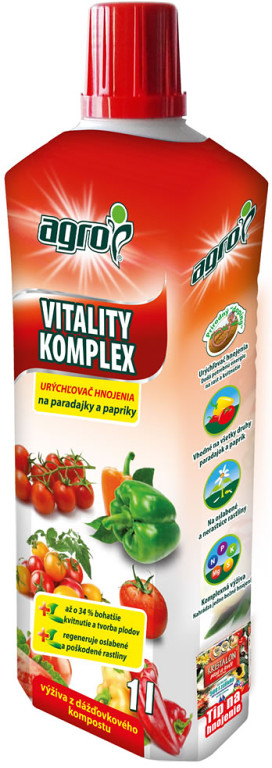 AGRO Vitality Komplex hnojivo na paradajky a papriky 1 l
