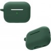 AppleMix Súprava 5 v 1 pre Apple Airpods Pro (2022) - Silikónové puzdro - Zelené puzdro - Sivé látkové puzdro