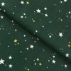 Goldea vianočná teflónová látka na obrusy - hviezdičky na zelenej 160 cm