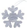 DECOLED Vianočná ozdoba snehová vločka I, priemer 15 cm, strieborná, preglejka, vonkajšia