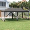 Skládací party stan s bočními stěnami antracitový 3 x 6 m Antracitová 93551