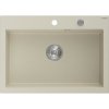 MEXEN MEXEN - Elix granitový drez 1-miska 700 x 500 mm, béžový, sifón chróm 6526701005-69