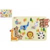 Teddies vkladačka puzzle doskové obrysové zoo 30x21cm vo fólii