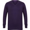 Henbury Pánsky ľahký sveter do V H720 Purple S