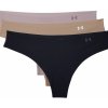 Under Armour Pure Stretch Thong 3 Pack - 004/Black/Beige XS