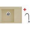 Sinks Rim 650 L Sahara + Elasta nehrdzavejúca oceľ/čierny