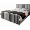 Čalúnená boxspring manželská posteľ Arion 160x200 - svetlosivá