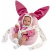 Llorens 63506 NEW BORN HOLČIČKA - realistická panenka miminko s celovinylovým tělem - 35 cm (4-63506)