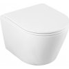Laveo Nida Cycleon 2.0, závesná WC misa s toaletným sedadlom z duroplastu, Vortex splachovanie, biela lesklá, LAV-VMN_609S