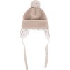Vlnka Detská čiapka s brmbolcom béžová veľkosti oblečenia S