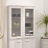 vidaXL Nadstavec na komodu HAMAR, biely 85x35x100 cm, borovica 340505