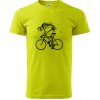 Cyklo kostra - Klasické pánske tričko vyššej gramáže - L ( Limetková )