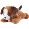 Plyšový psík s ťažkým bruškom P'tit Relax Brown Dog Histoire d’ Ours hnedý 30 cm od 0 mes