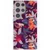 Picasee silikónový prehľadný obal pre Samsung Galaxy S24 Ultra S928B 5G - Purple Leaf