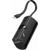 Powerbanka Vention LED Display 4800mAh Power Bank (USB-C + Lightning + USB-C) 22.5W Black Foldable USB-C Type (FHQB0)