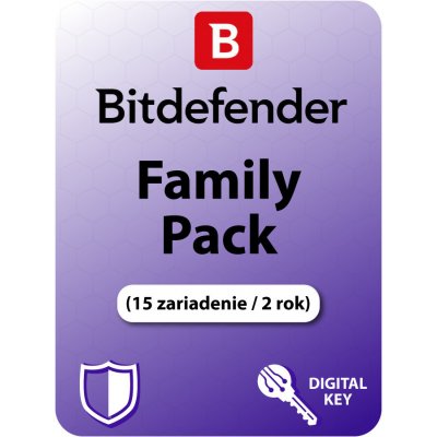 Bitdefender Family pack- 15 lic. 24 mes.